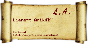 Lienert Anikó névjegykártya